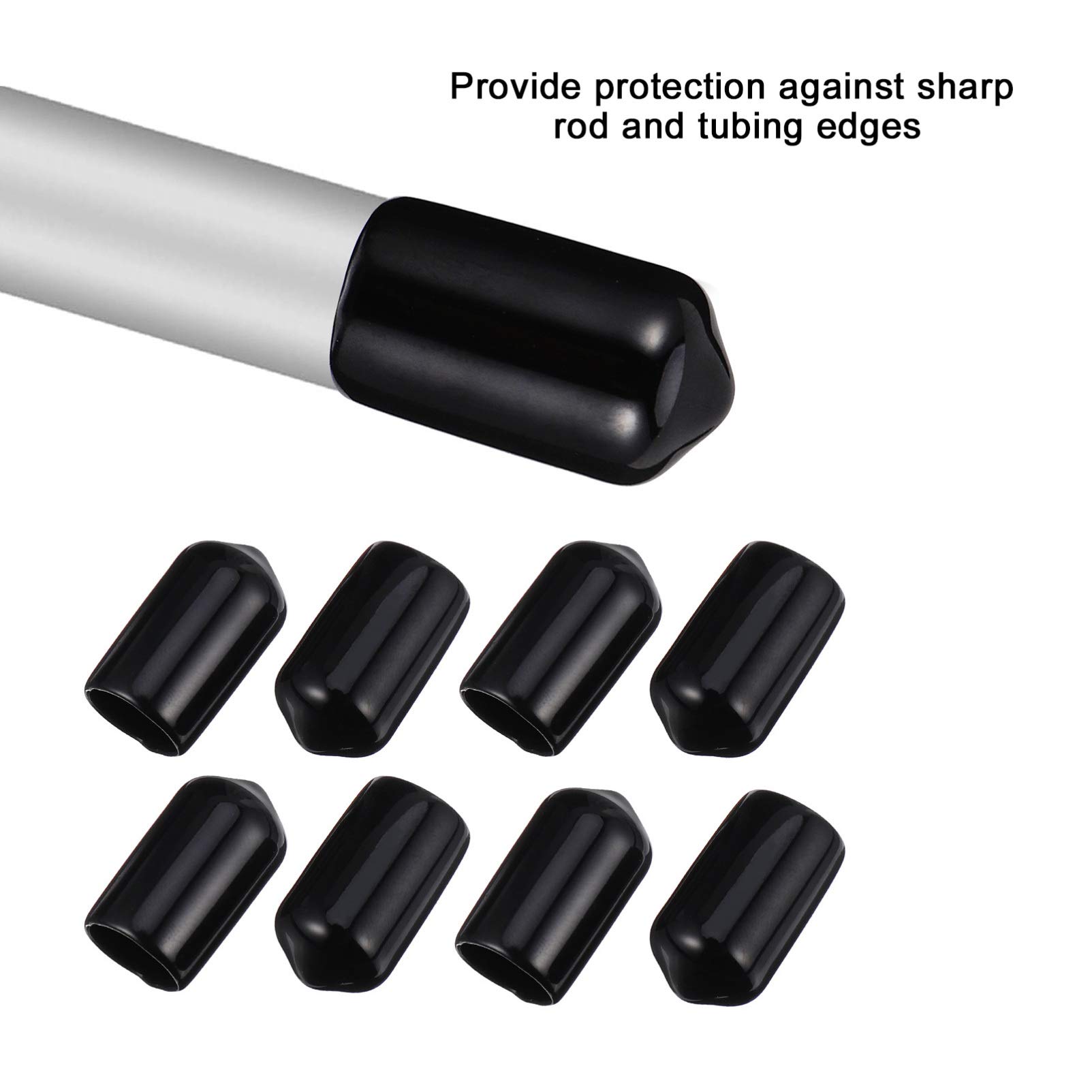200 Tapones De PVC Para Tornillos - Protectores Aislantes Y Antidesgaste Negros
