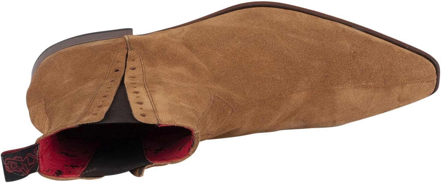 Jeffery West Men's Suede Chelsea Boots, Havana