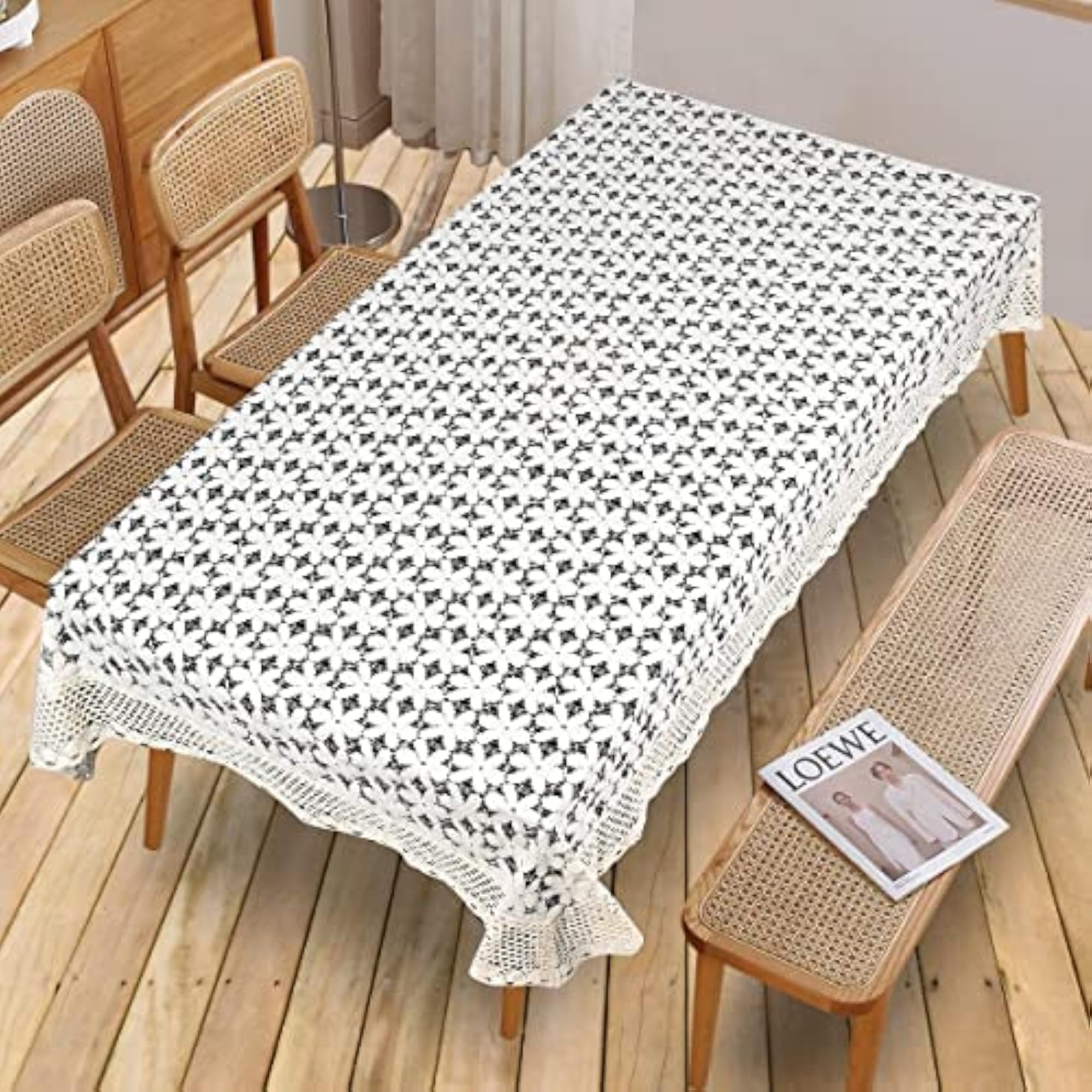 Elegance Net Centre Table Cover, 4 Seater Rectangle