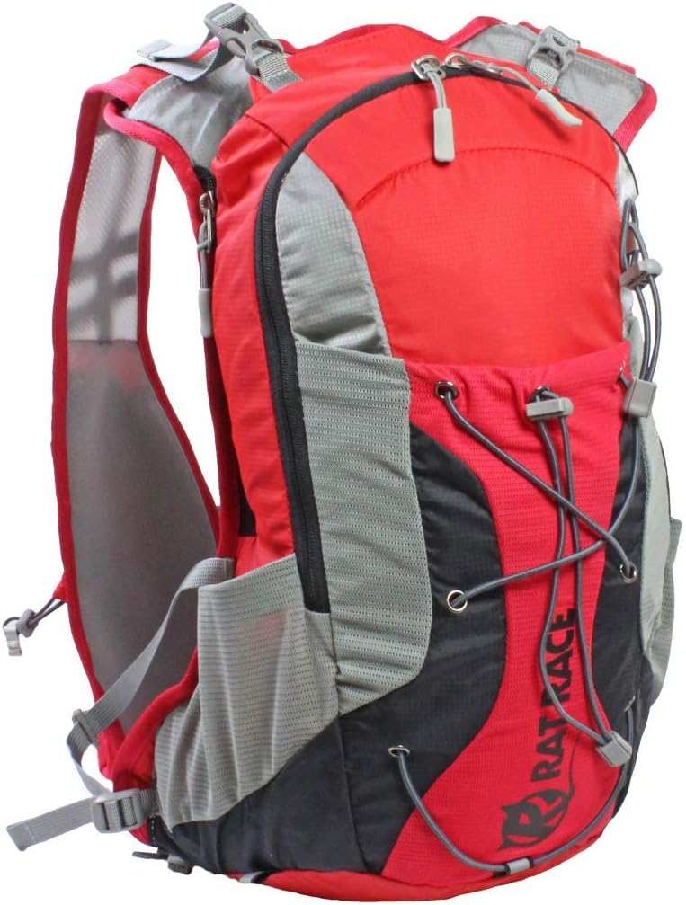 Rat Race Great Glen Hydration Back Pack Fitness Sport Running 15 Litres Red Grey Yellow Light