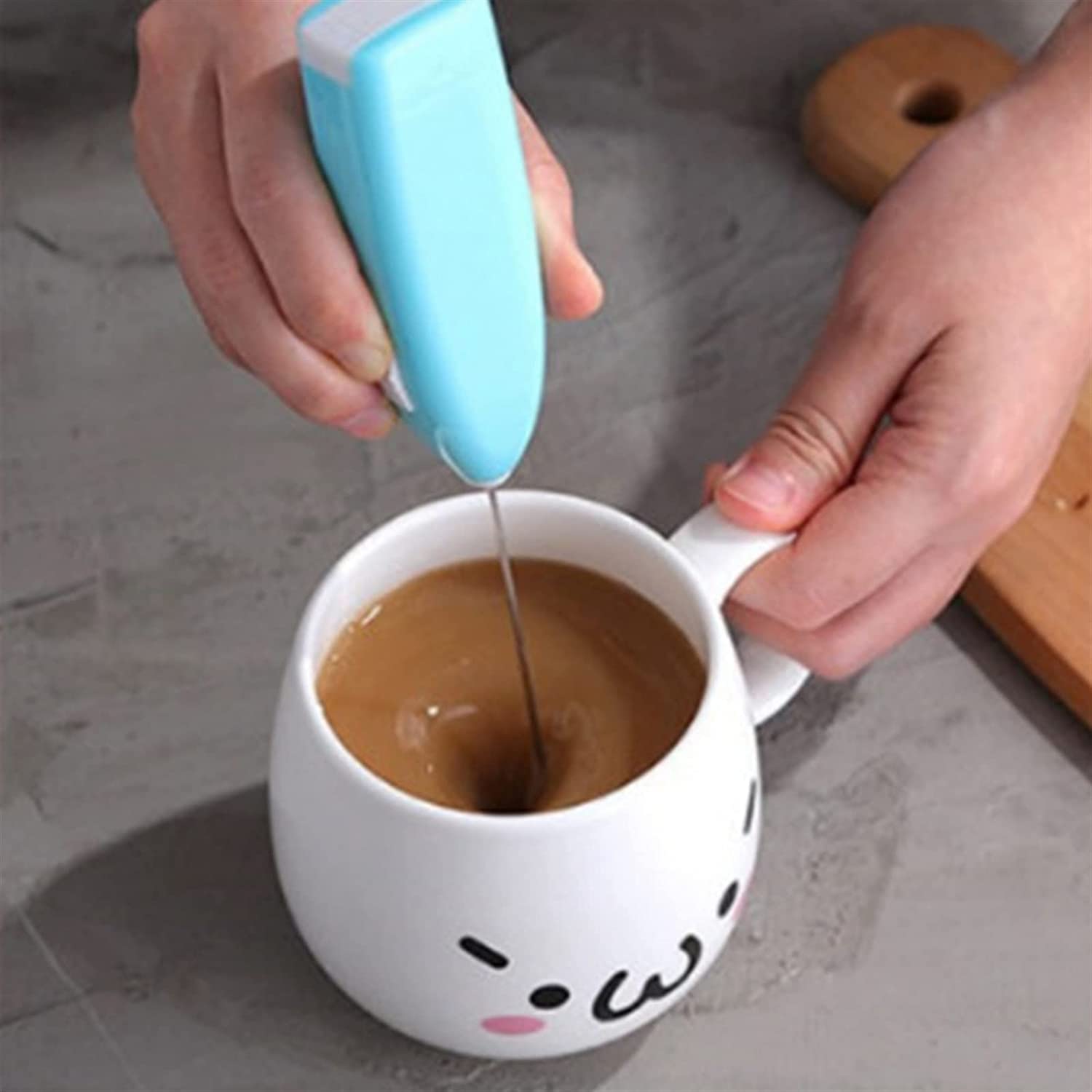 Frullino per Le Uova Mini Manico Agitatore Latte Bevanda caffè Frullino Mixer Frullino per Le Uova Elettrico Schiuma Pratico Strumento di Cottura da Cucina