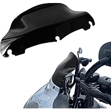 Dakchor 9" Wave Windshield for Harley Touring Street Glide Electra Glide Ultra Limited FLHT FLHTC FLHX 2014 - 2022 Black Motorcycle Windscreen