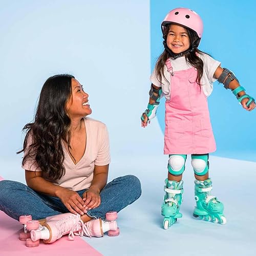 Miniatura 45 de Yvolution Patines para principiantes para principiantes, patines ajustables 2 en 1, se convierten de patines de tres ruedas a patines en línea,