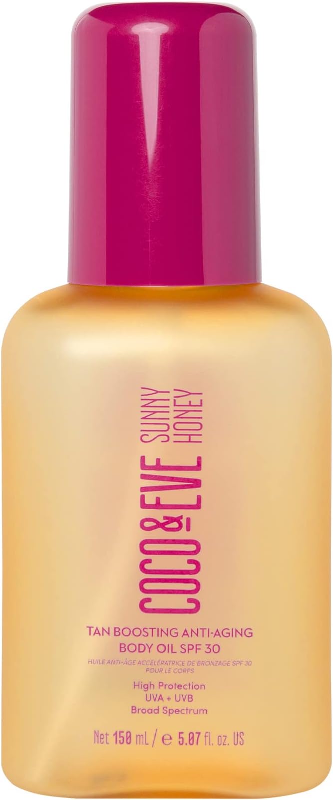 Tan Boosting Anti-Aging Body Oil SPF30 - Tanning Accelerator Spray, UVA UVB Sun Protection | Fast Tan Enhancer With Natural Ingredients, Antioxidants for Healthy Bali Glow (150ml)