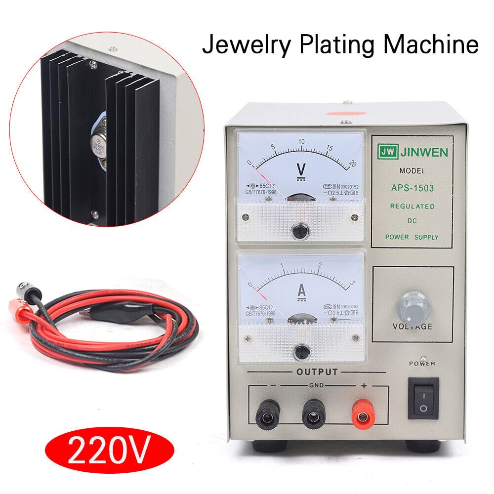 Queeucaer Gold Silber Jewelry Plating Machine Schmuck Galvanik Galvanisier-Gerät 3A 220V,Auswirkungen auf verschiedene Arten der Beschichtung,Kupfer, Nickel, Chrom, Gold, Silber