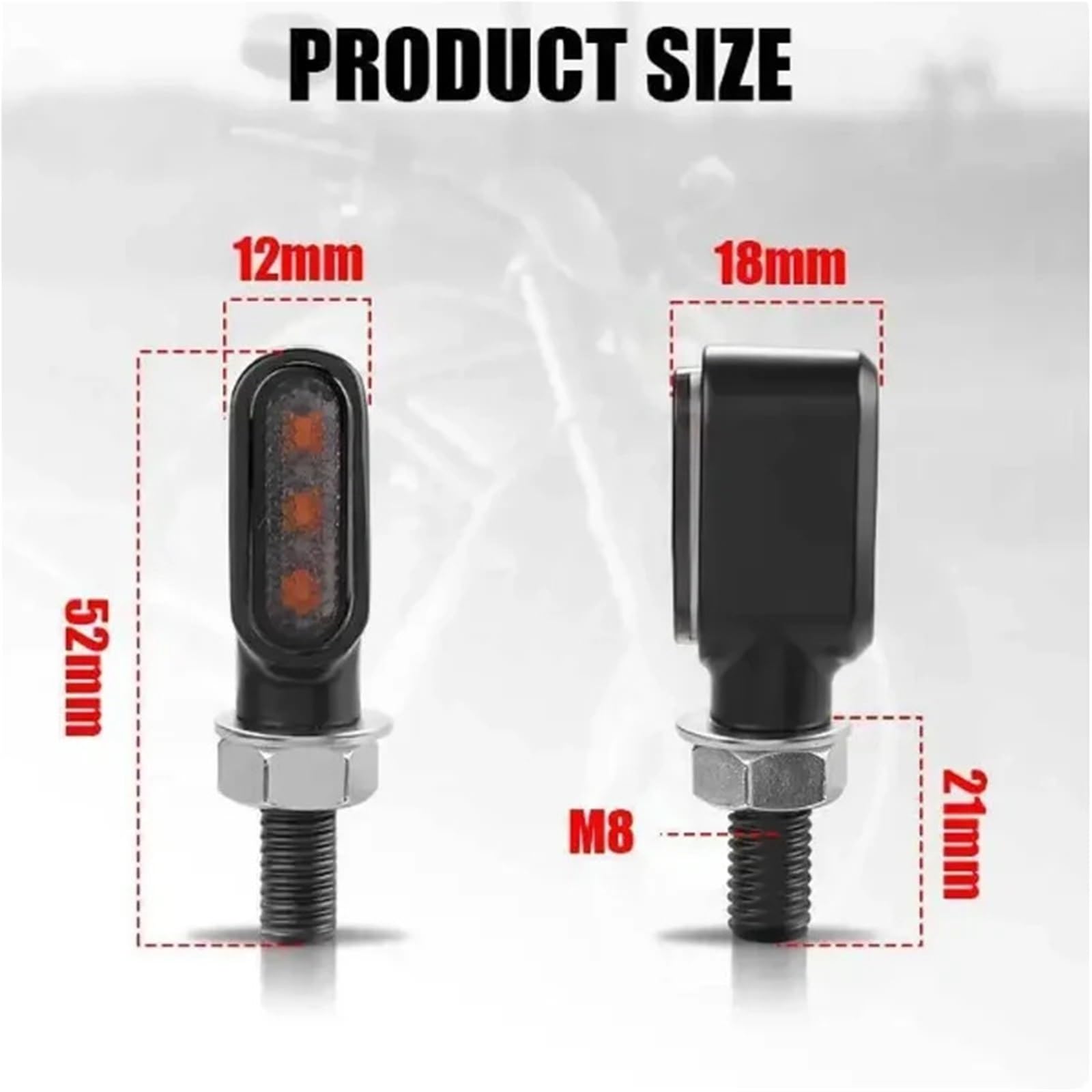 Luces de señalización Luz De Señal Giro Motocicleta | Luz de señal de giro para motocicleta, lámpara intermitente con indicador intermitente de Moto de 12V(3 LED and 6 LED)