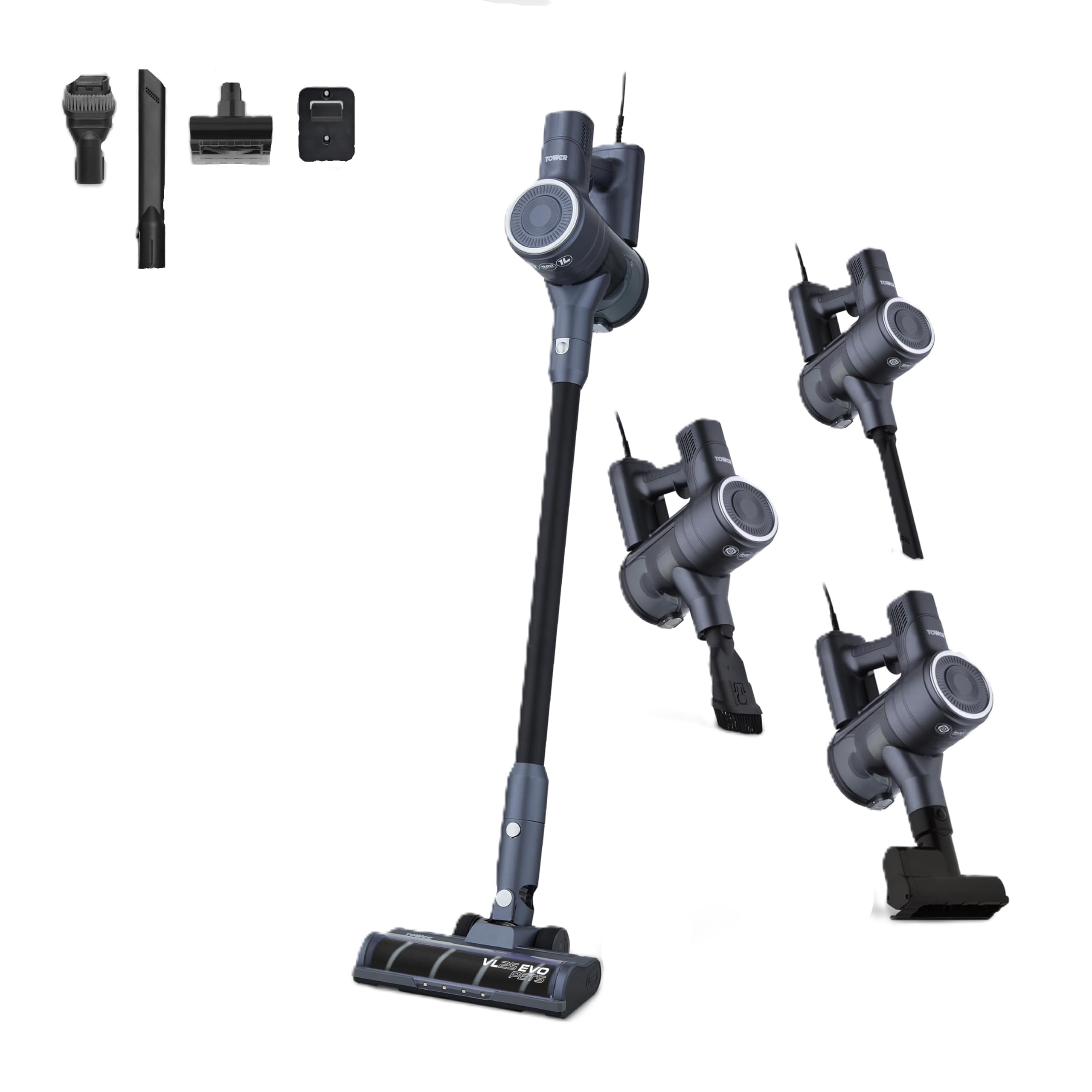 Tower T513007 Vl25 Pet Anti-Tangle Corded Stick Vacuum Cleaner