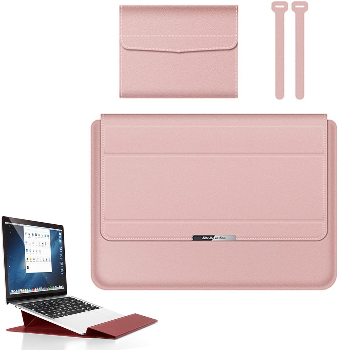 Laptop Sleeve Case Leather Case with Adjustable Stand,11