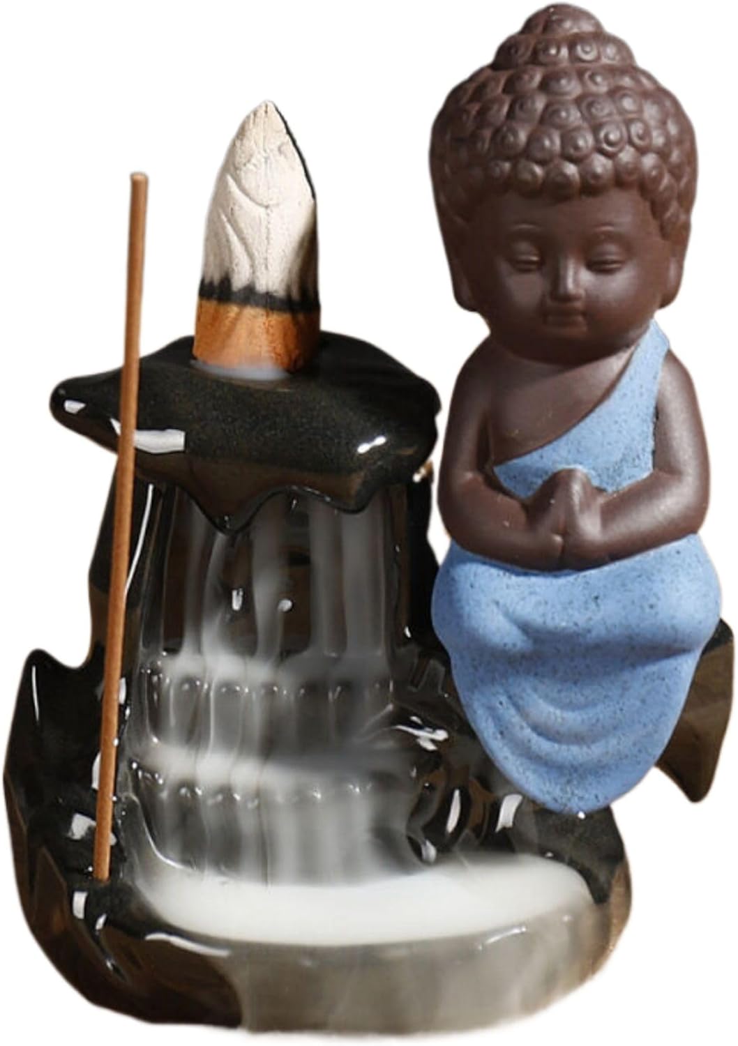 Home Decoration,新品 Ceramic Incense Holder 陶瓷倒流 Incense Burner Stick 创意高山流水如来禅意家居摆件-11260