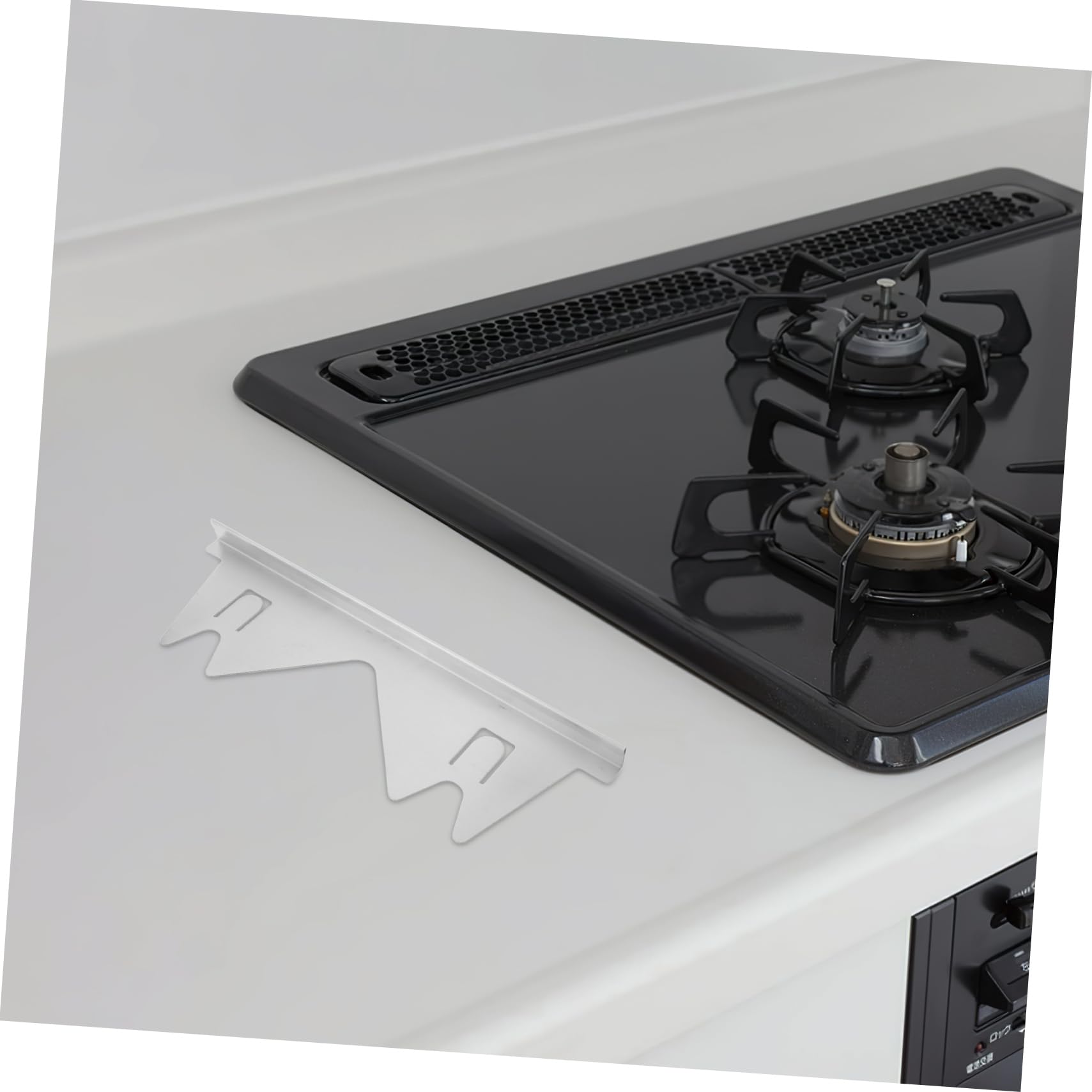 iplusmile 4 Piezas Protector De Inserción para Huecos De Horno Relleno para Huecos De Estufa De Gas Moldura Lateral De Acero Inoxidable para Hornilla Gas Accesorios De Encimera