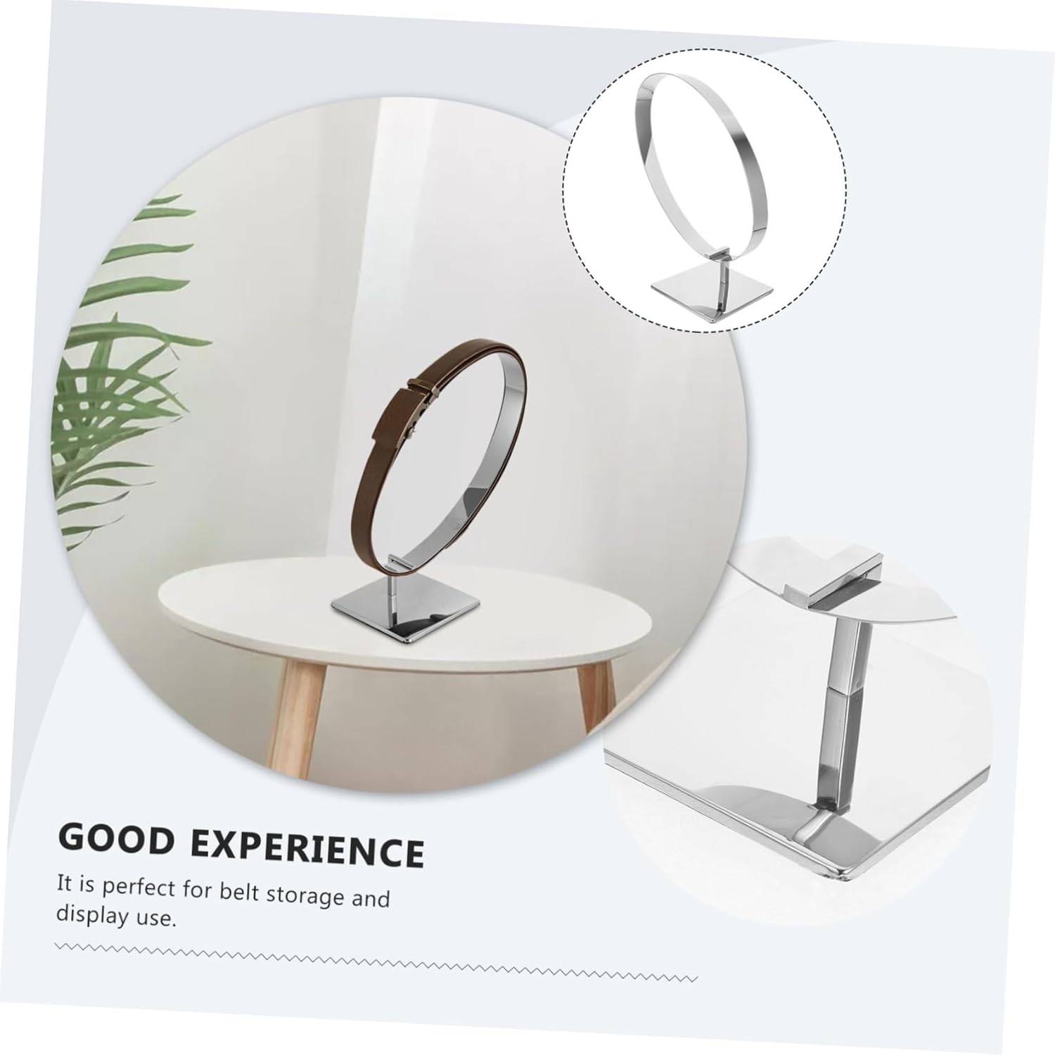 Stainless Steel Belt Bracket Retail Display Turn Table Belt Holder for Closet