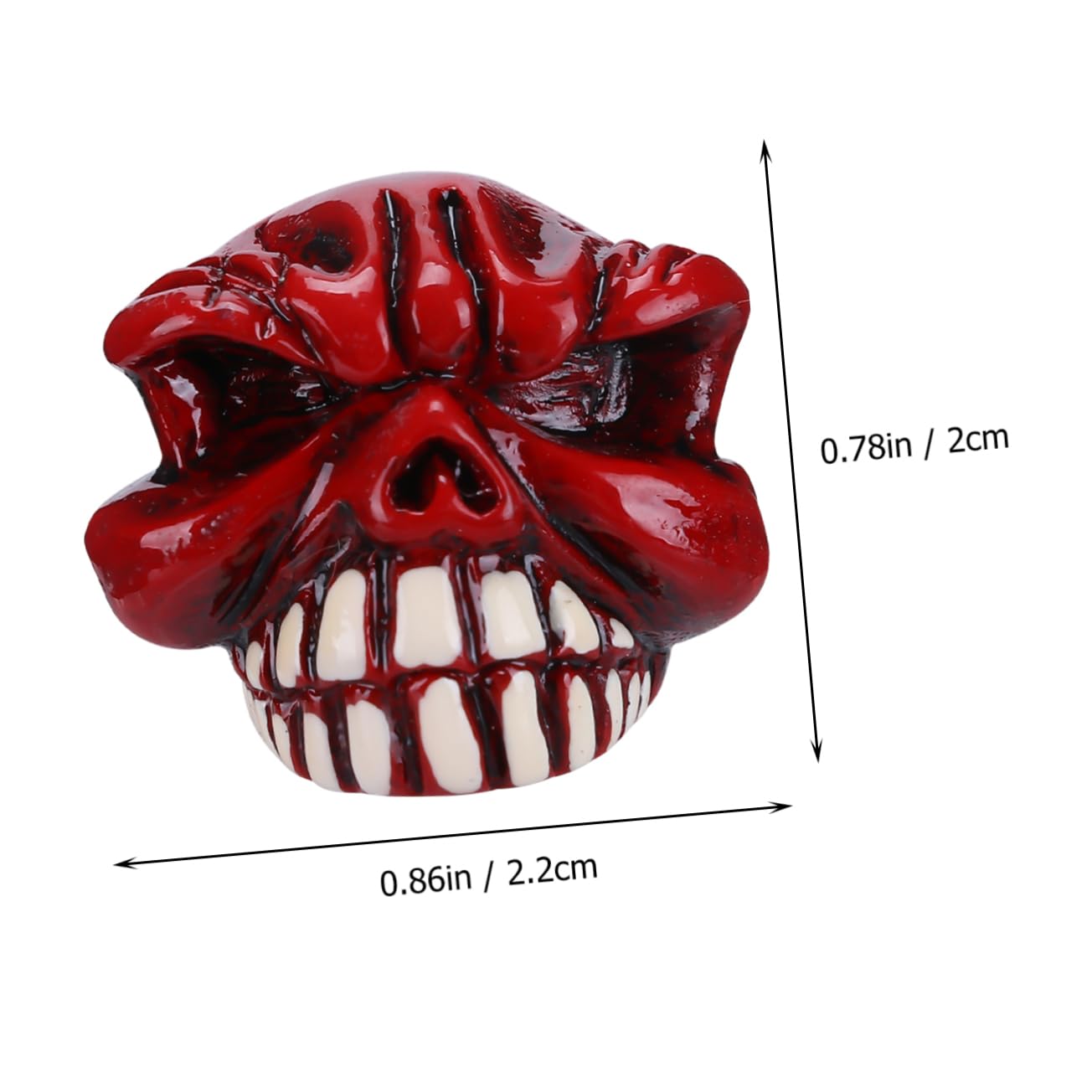 Gatuida 3sätze Skull Ventilkappen Für Motorräder Und Fahrräder Aus Strapazierfähigem Rot Kreative Schädelkopf-Form Schützt Ventile Vor Schmutz Und Wasser Installieren Und Sicher Der