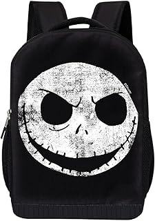 Disney Nightmare Before Christmas Backpack Disney Knapsack 16 Inch Air Mesh Padded Bag (Black)