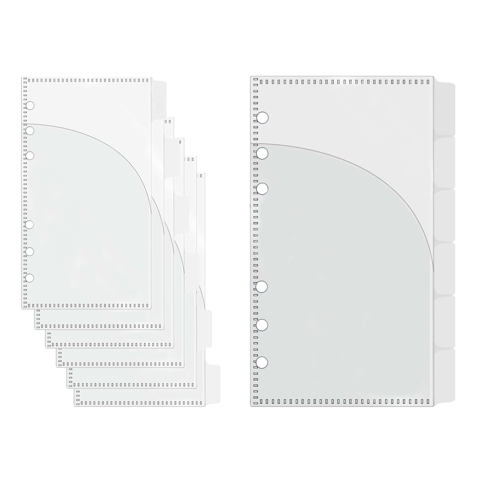 AxeWoodz A6 Cash Envelopes 12pcs Clear Double Pocket Budget Envelopes Money Organizer Side Open Cash Stuffing Envelope 6 Holes Binder Pocket Divider