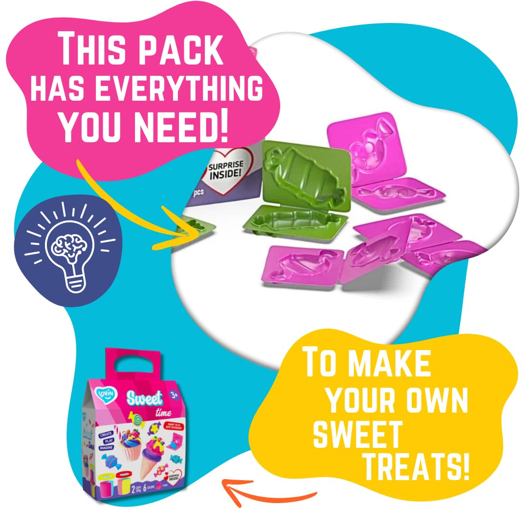 Sweet Time Dough, Lovin Modeling Set including Colour Dough, Craft Kits for Kids, Arts and Crafts for Kids - Image 3