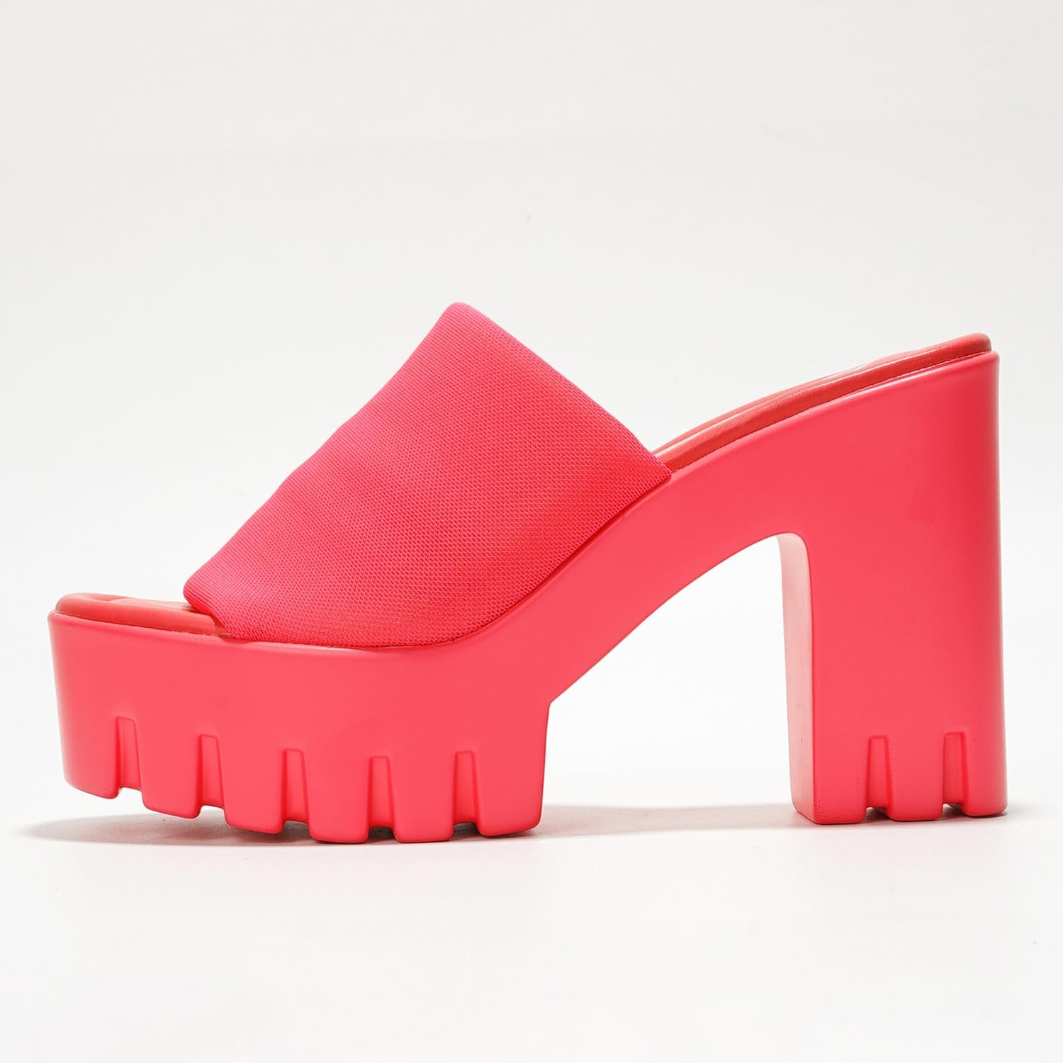 Cape Robbin Women's Chunky Platform Sandals Block Heel - Slip On Elastic Band Dressy Shoes Round Toe Comfort Soles (Echoya) - Image 2