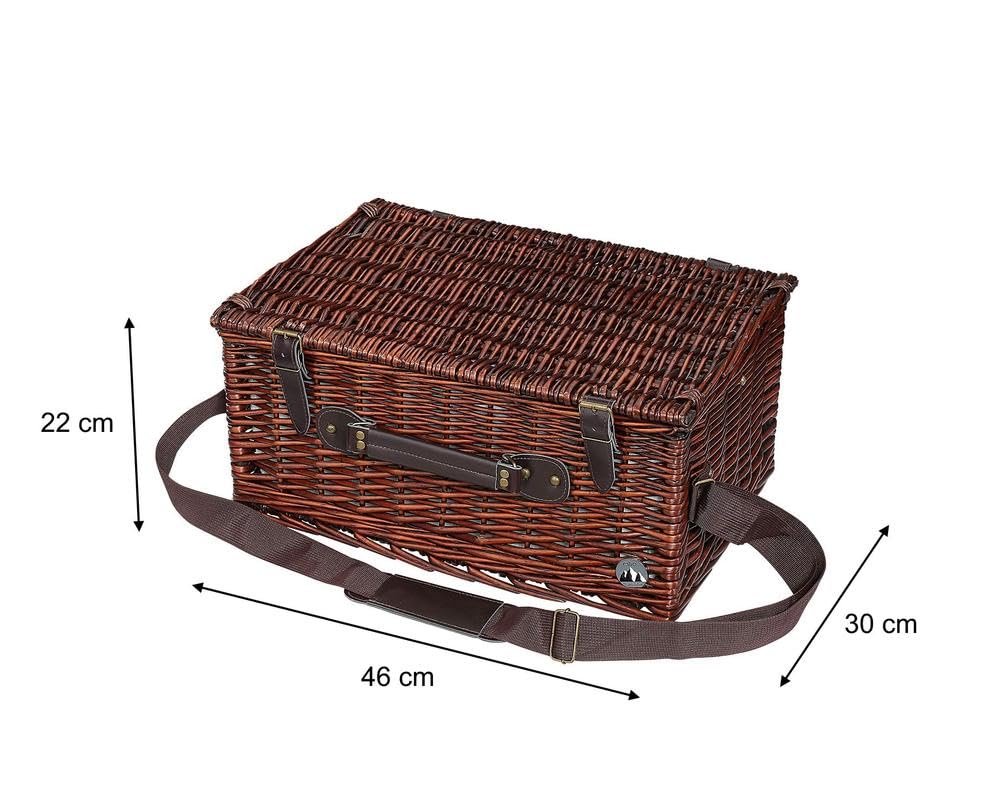 Cilio 155259 Varese Cesta de picnic marrón oscuro 4 personas