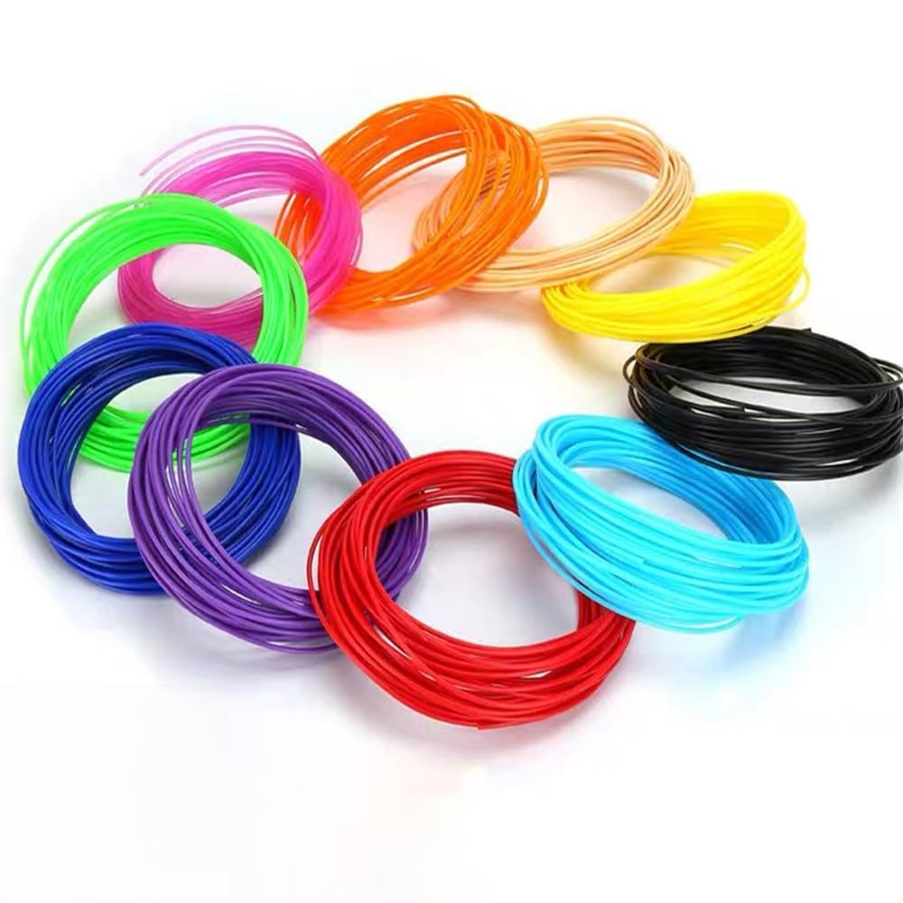 3Dペン用 PCLフィラメント 1.75mm 10色 15個セット 各色5m リフィル プレミアムフィラメント 3Dプリンター対応