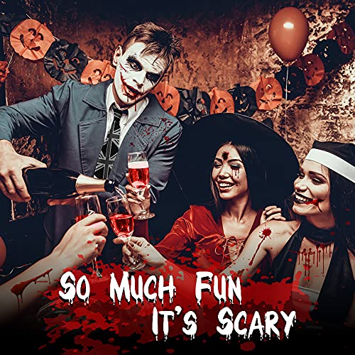 Halloween Fake Blood Spray Bottle (With Free Scar Tattoos) Realistic Safe Washable Fake Blood For Clothes Bloody Purge Costumes Sfx Zombie Vampire Makeup Face Paint Easy To Clean 2Oz/60Ml #TOP7
