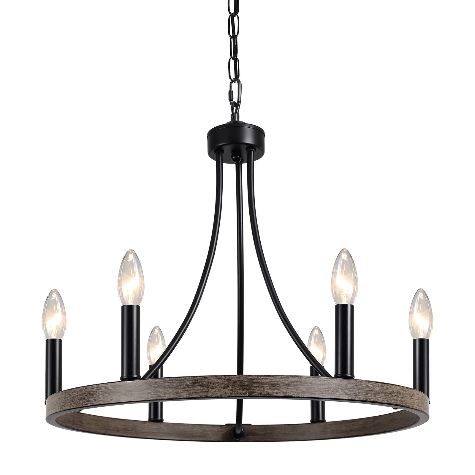Buy ETONIMERR Black Farmhouse Kitchen Island Lighting 6Light Round