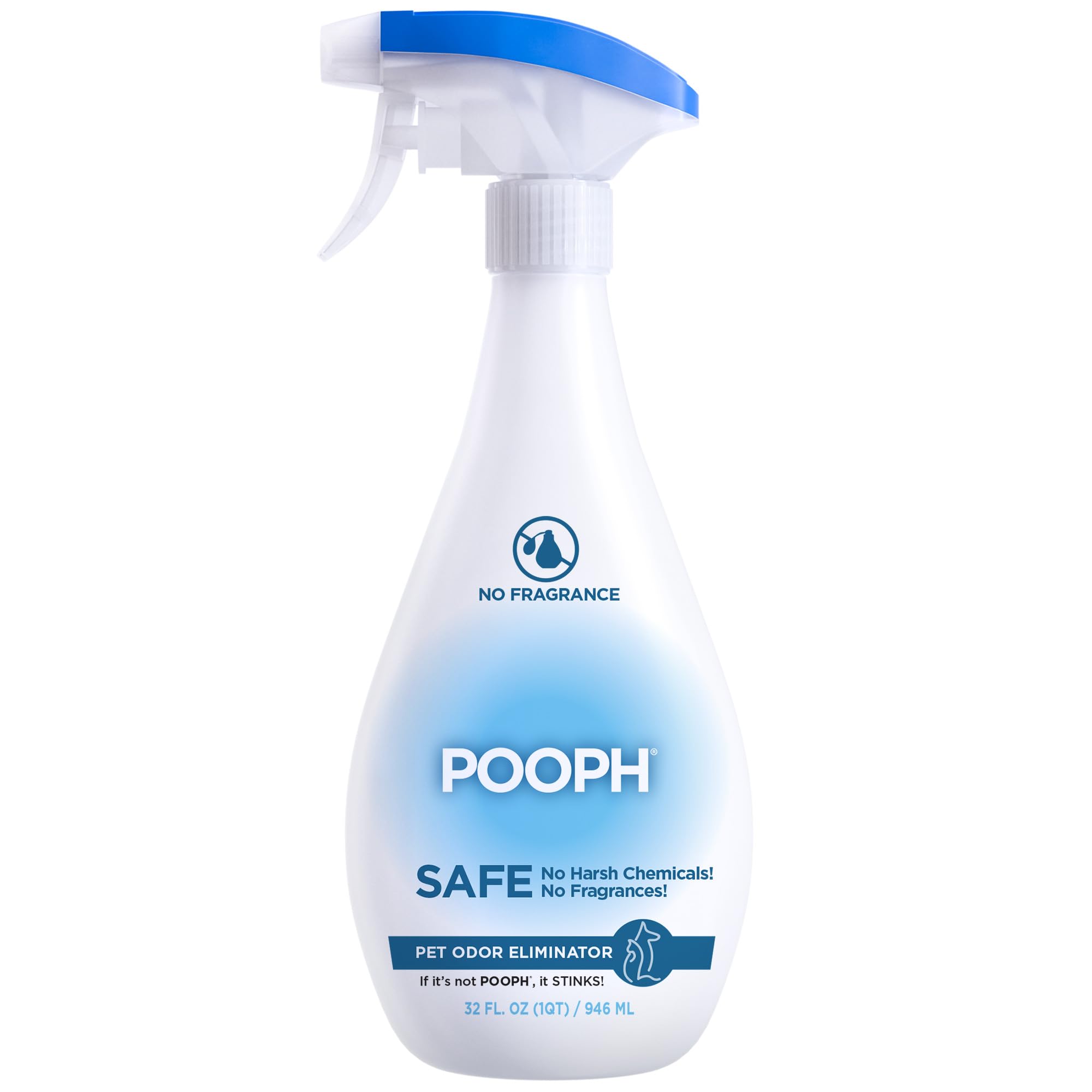 Pooph Pet Odor Eliminator, 32oz Spray - Dismantles Odors on a Molecular Basis, Dogs, Cats, Freshener, Eliminator, Urine, Poop, Pee, Deodorizer, Natures, Puppy, Fresh, Clean, Furniture, Potty, Safe