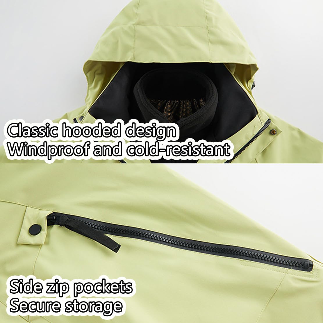 Chaqueta Impermeable 3 En 1 Con Forro Polar Desmontable, Abrigo Cortavientos Cálido De Invierno Con Capucha Para Hombre Y Mujer, para Exteriores, Caminatas Y Acampadas