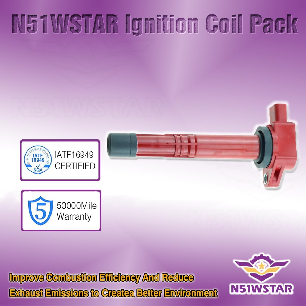 Performance Ignition Coil Packs Set Of 4 Compatible With HONDA CIVIC S2000 ACCORD CR-V ELEMENT ACURA RSX 2.0 2.2 2.4 K24 K20 2002 2003 2004 2005 2006 Replacement For 30520-PNA-007 UF311