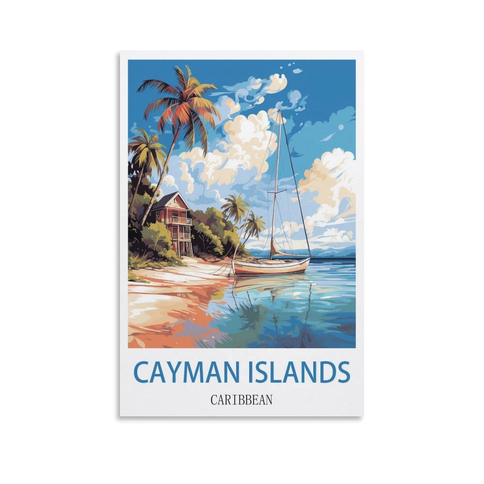 Ezmlfa S395 Diamond Painting Kits For Adults,Cayman Islands Caribbean Diy Diamond Painting Art Kit For Beginners Home Wall Decor Arts And Craft Kits For Adults Kids 50X60cm