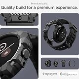 Spigen Rugged Armor Pro Case with Strap Band Compatible with Google Pixel Watch 3 45mm (2024) - Matte Black - 7