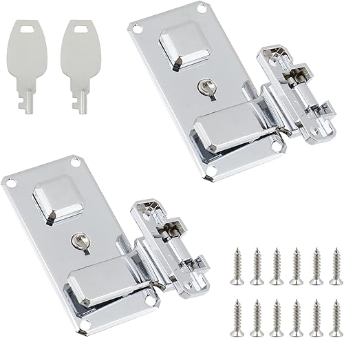 Miniatura 7 de T Tulead Cerradura de combinación de equipaje, caja de herramientas de hierro, cerrojo de bronce, cerraduras de repuesto, cerradura de pestillo de