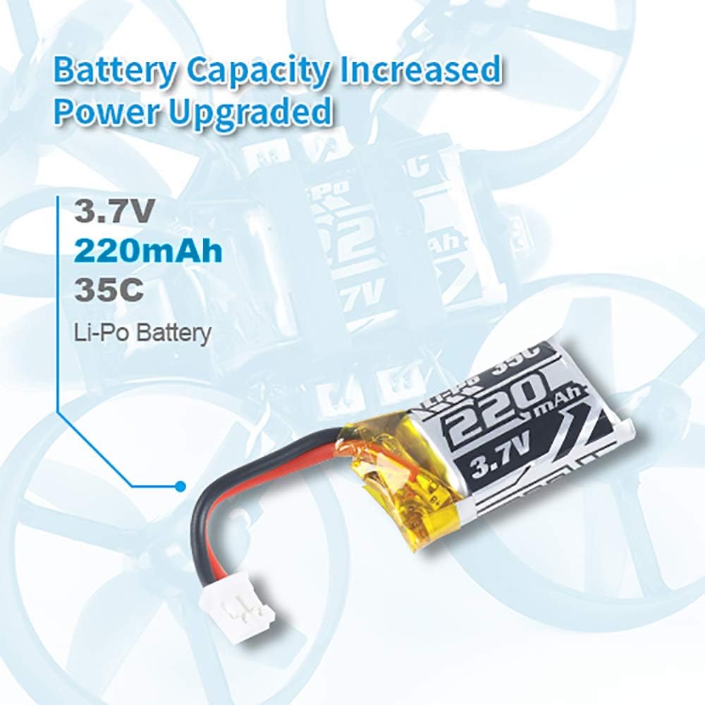 Makerfire 4pcs 1S 3.7V 220mAh LiPo Battery 35C 6-in-1 Charger Cable E010 JJRC H36 NIHUI NH010 GoolRC T36 RC Quadcopter Drone Spare Parts