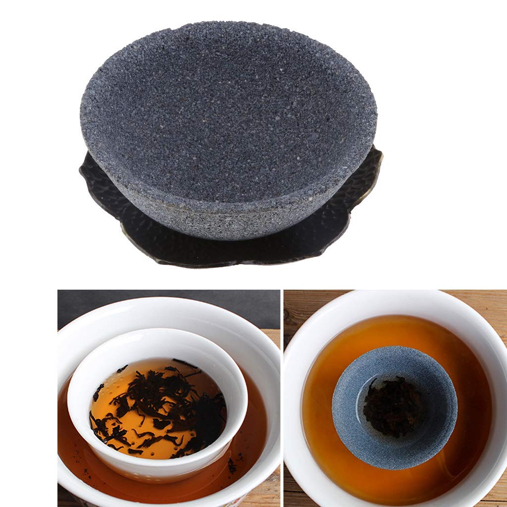 Filtre à thé en céramique réutilisable avec Soucoupe pour Tasse et théière Runde Schüssel