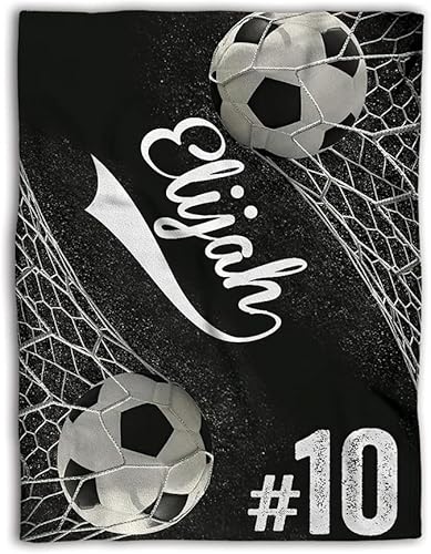 Miniatura 8 de Pelotas de fútbol personalizadas, número de nombre personalizado, manta de forro polar Sherpa de alta calidad, impresa en 3D, cálida, esponjosa,