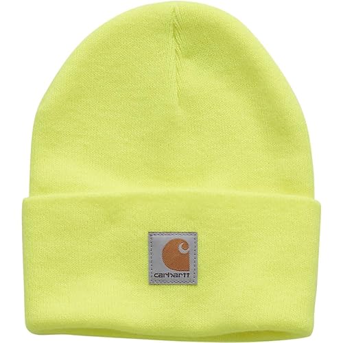 Carhartt Kid's CB9012 Knit Beanie - Unisex Youth One Size Fits All Bright Lime