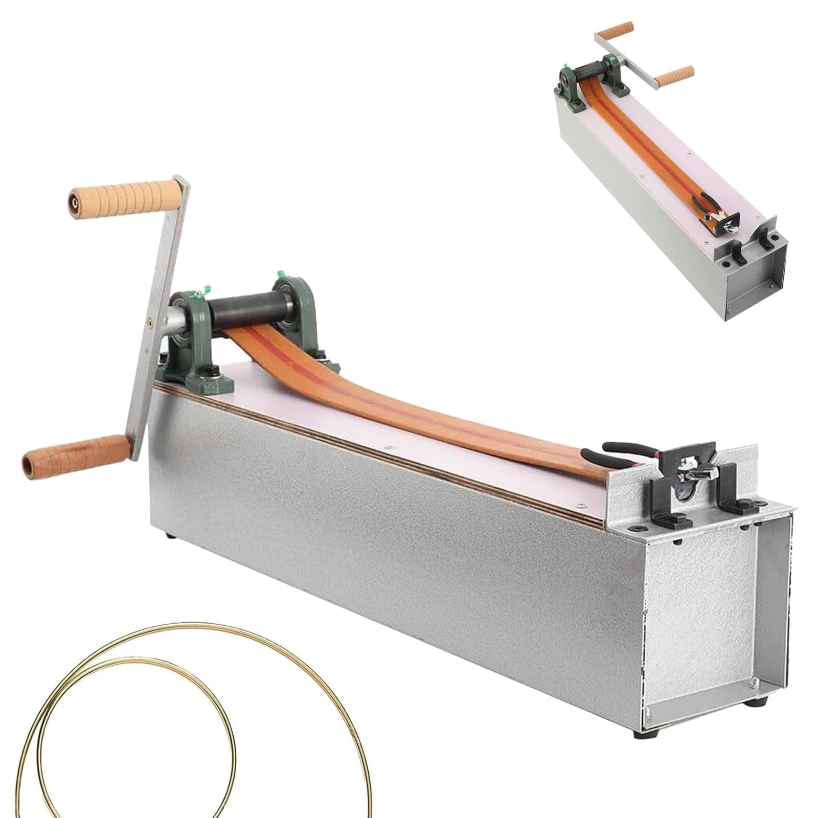 XNZJHPP Versatile Manual Wire Drawing Machine for DIY Crafts, Earring Repair, Engraving, and Woodworking Projects - Removable Handle for Easy Use
