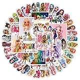 60 Pcs Rainbow High Stickers, Cute Cartoon Aesthetics Vinyl Waterproof Decals for Helmet Laptop Water Bottles Scrapbook Journal Choice for Birthday Party Supplies Decoration