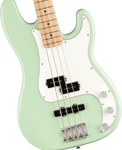 Miniatura 4 de Fender Squier Affinity Precision Bass PJ Bundle con estuche, afinador, correa y DVD instructivo Austin Bazaar, verde surf