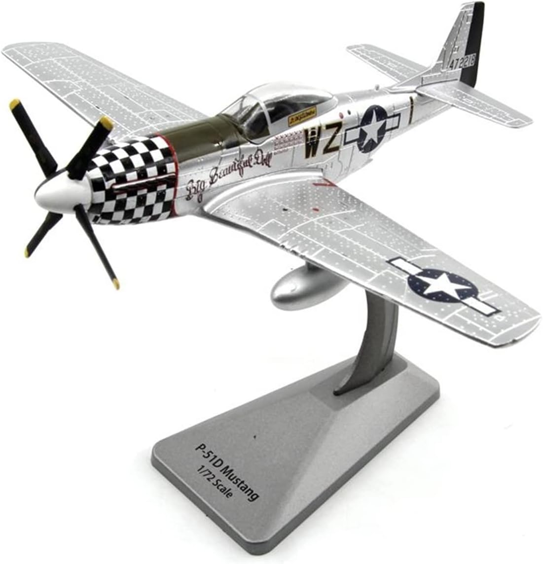 1 72 Fit for World War II Allied P-51D Fighter Alloy Simulation Aircraft Display Decoration Series Hobby Playgame Kit