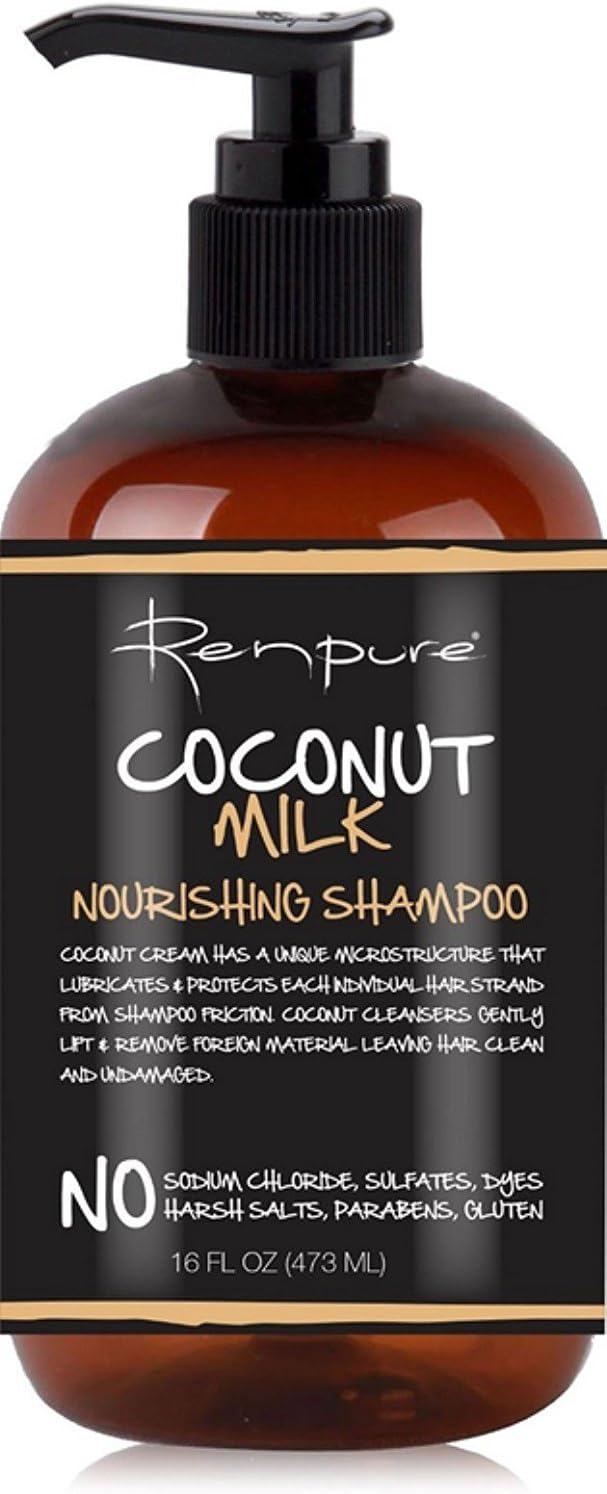 Renpure Coconut Milk Nourishing Shampoo, 16 oz (Pack of 3)