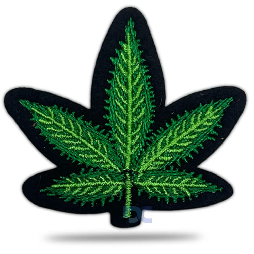 Daily Crafts Embroidered Patch Sew On/Iron On Patch Applique Bag Clothes Applique Dress Hat Jeans Sewing DIY Decoration| Leaf Design