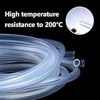 Vista 3 de Tubo de silicona de 1/4" ID, de grado alimenticio 1/4" ID x 3/8" OD de 10 pies de longitud, mangueras de silicona pura de alta temperatura