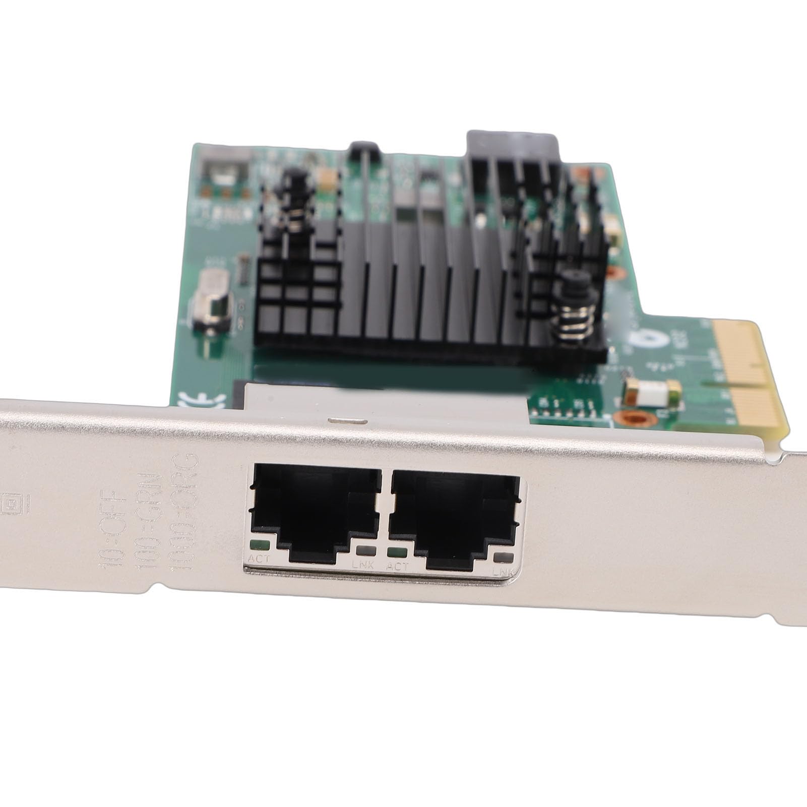 Ausla Scheda di Rete Gigabit NIC PCIe 2.0 X4 1Gb a 2 Porte con Doppie Porte RJ45 Controller I350AM2 Contatti Placcati in Oro per PC Server Workstation a Basso Profilo e Altezza Completa