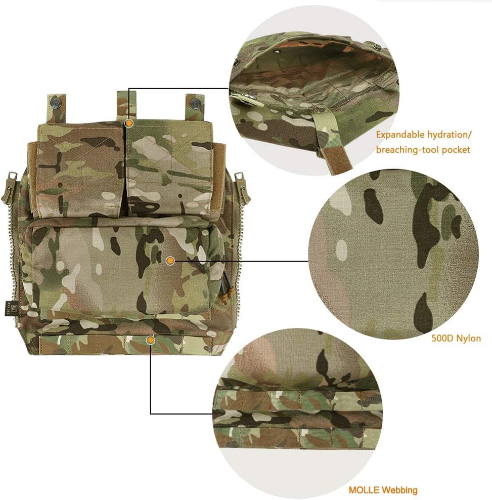 KRYDEX Tactical Pouch Zip-On Panel for Vest