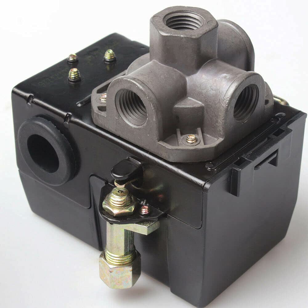 Air Compressor Pressure Switch Mini Electric Control Valve, ABS Material, 1/4 NPT, 4 Female Ports, Energy Saving Design - Image 2