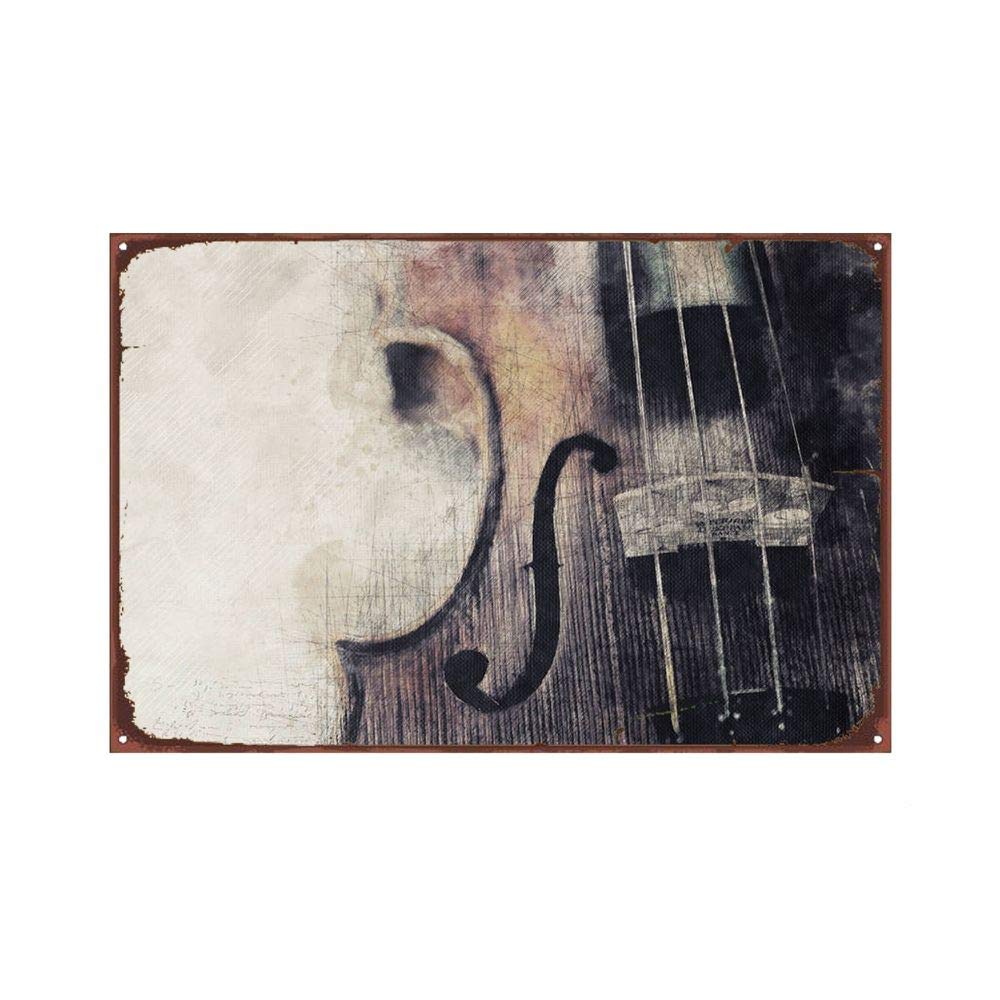 nobrand Violin Wall Art Sign Home Decor Vintage Tin Signs Pub Vintage Decorative Plates Metal Wall Art Hot