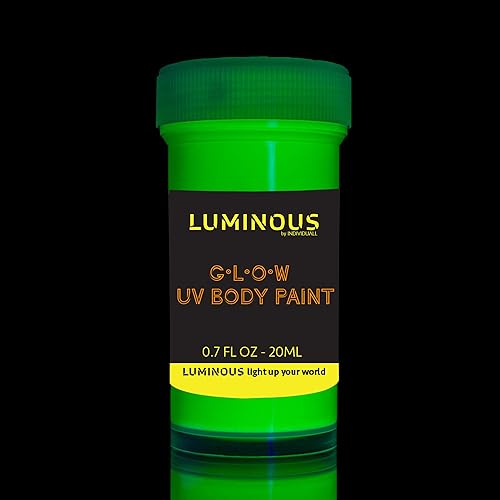 Miniatura 8 de LUMINOUS UV Body Paint - Juego de 8 botes de 0.7fl oz  0.7 fl oz  Maquillaje de neón claro negro  Bodypainting Neon Blacklight Bodypaint
