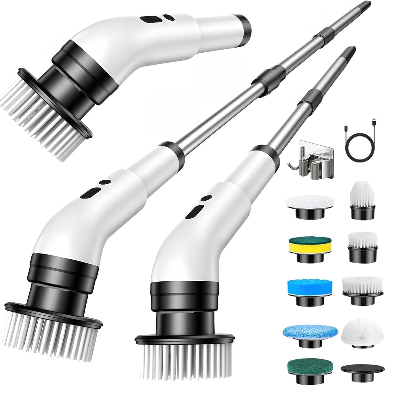 Brosse nettoyage électrique rotative sans fil rechargeable avec 9 têtes