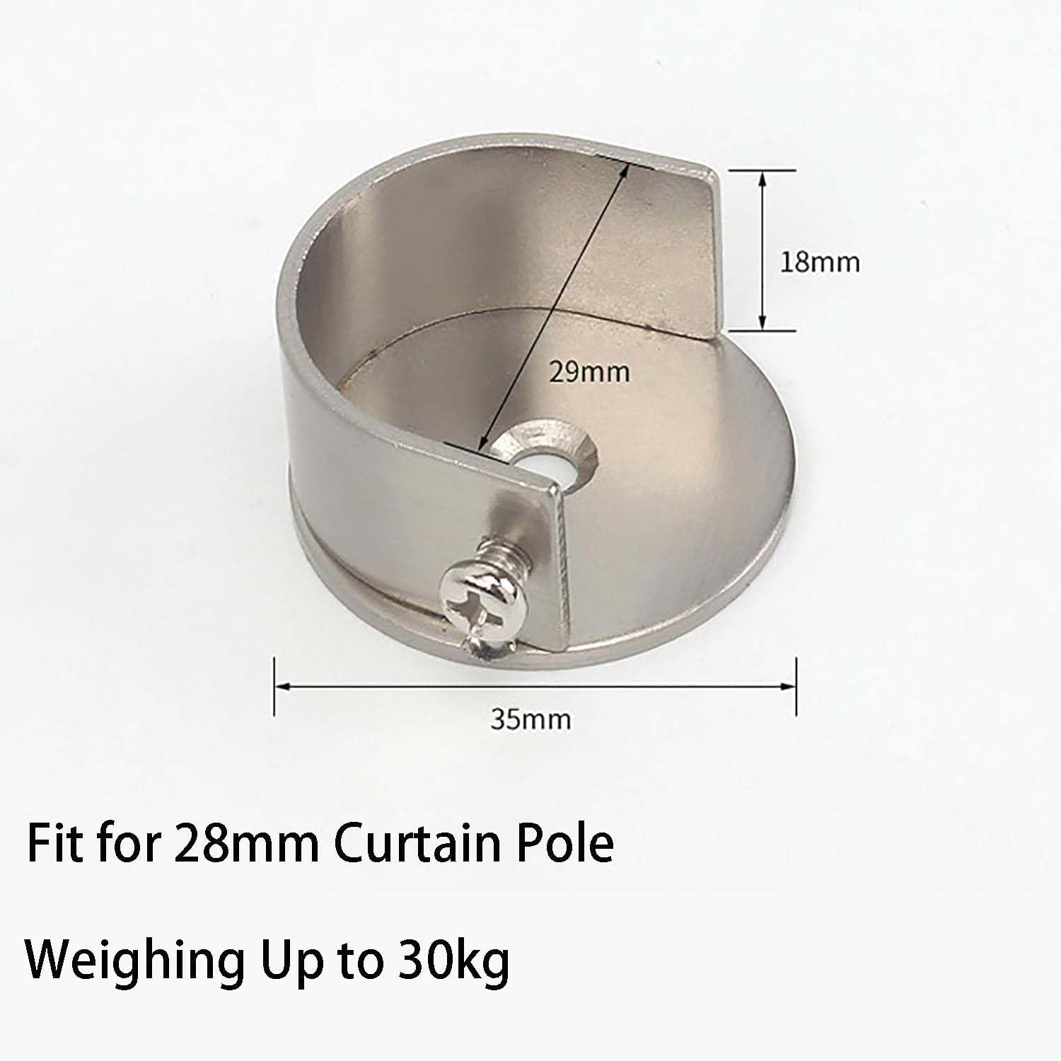 2 Staffe Porta Tenda In Ferro Battuto Argento – Regolabili Per Aste Da 19mm – Supporti Vintage Per Decorazione Casa