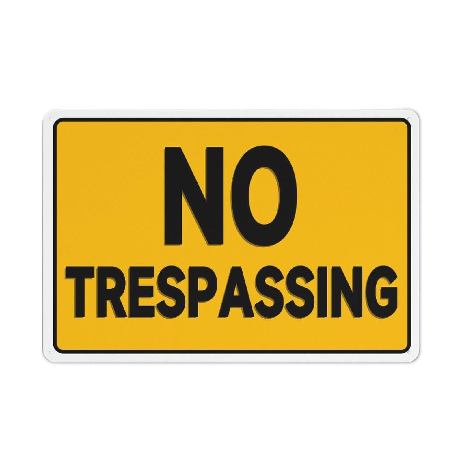 peiyeety Metal Tin Sign No Trespassing Quote Vintage Decorative Metal Wall Art Plaque for Home Living Room Bedroom Farmhouse Patio Rustic Wall Decor 6x8 Inch
