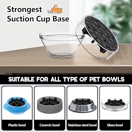 Miniatura 6 de Animire - Cuencos para perros de alimentación lenta, rompecabezas antiasfixia de silicona suave, alimentador lento, antideslizante para comer